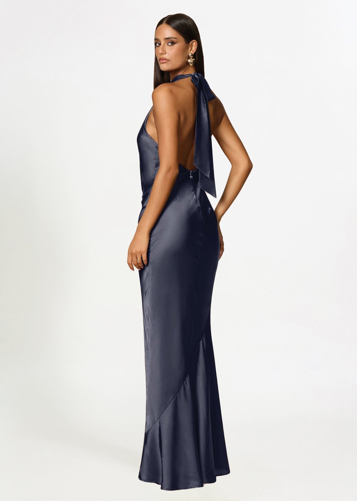 Penelope Halter Gown in Twilight Blue photo 2
