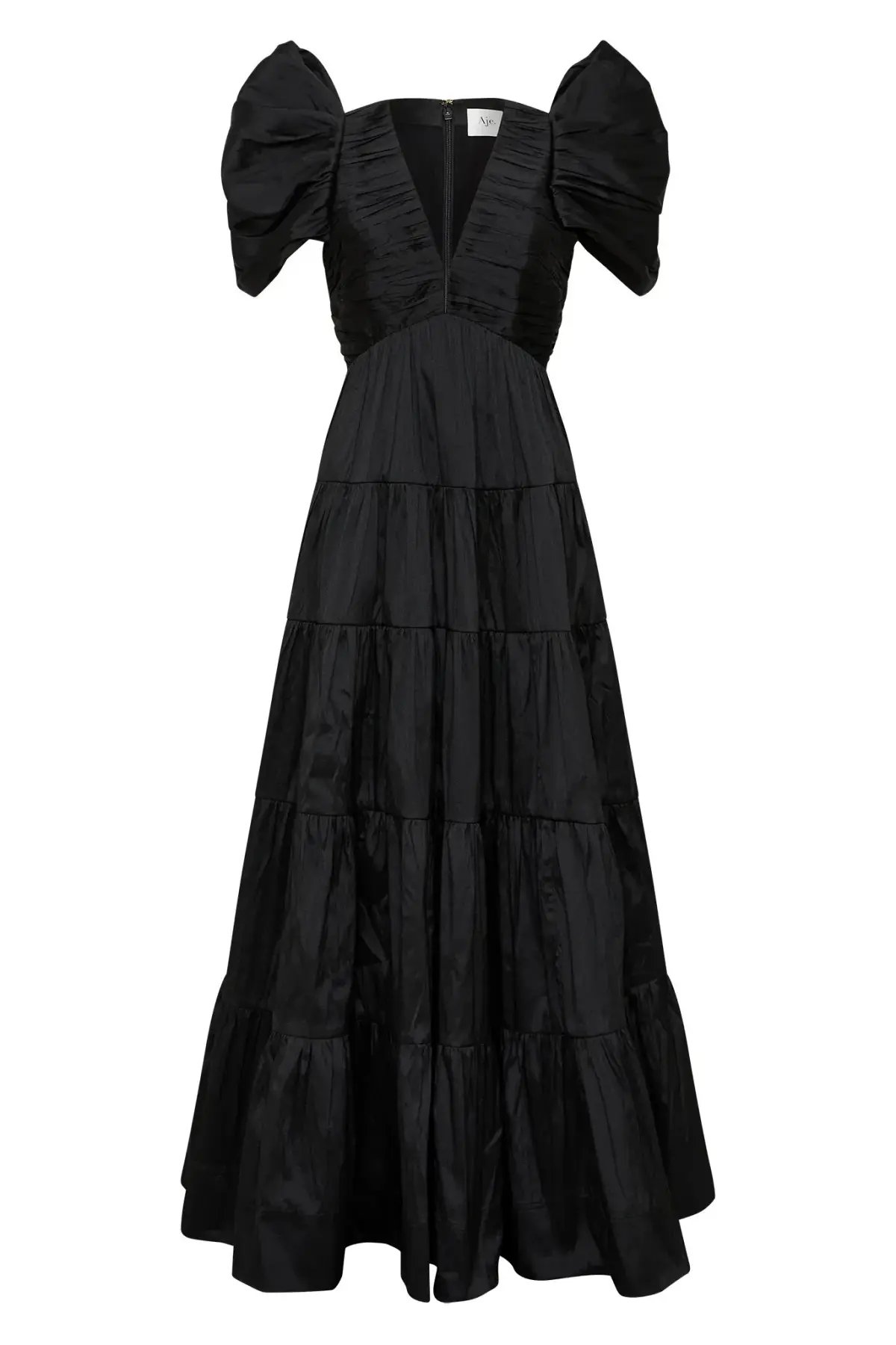 Aje Statuesque Tiered Gown Black Size 8 / S photo 3
