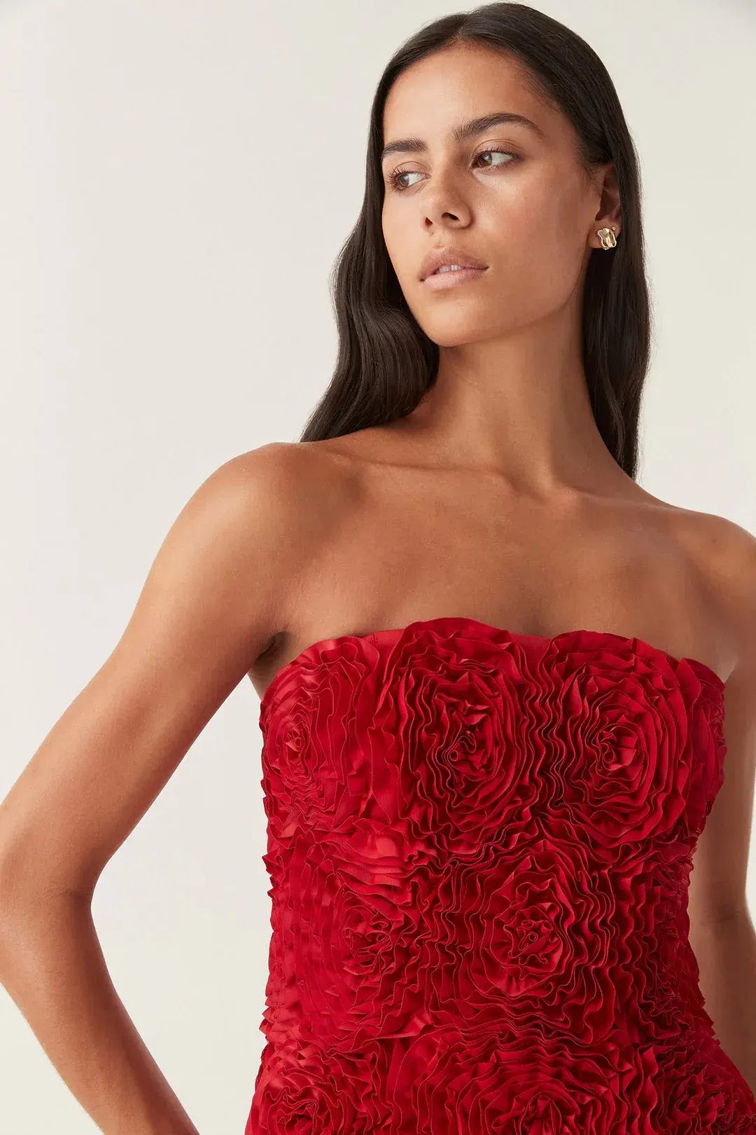 Aje Gazer Rosette Mini Dress Scarlet Red Size 6 photo 4