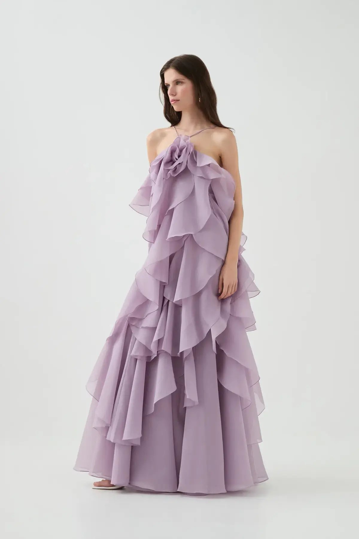 Aje Pandorea Layered Maxi Dress in Lilac Size 6 photo 2