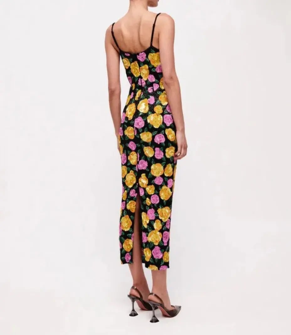 Rachel Gilbert Dallas Midi Dress Floral 3/AU12 photo 2