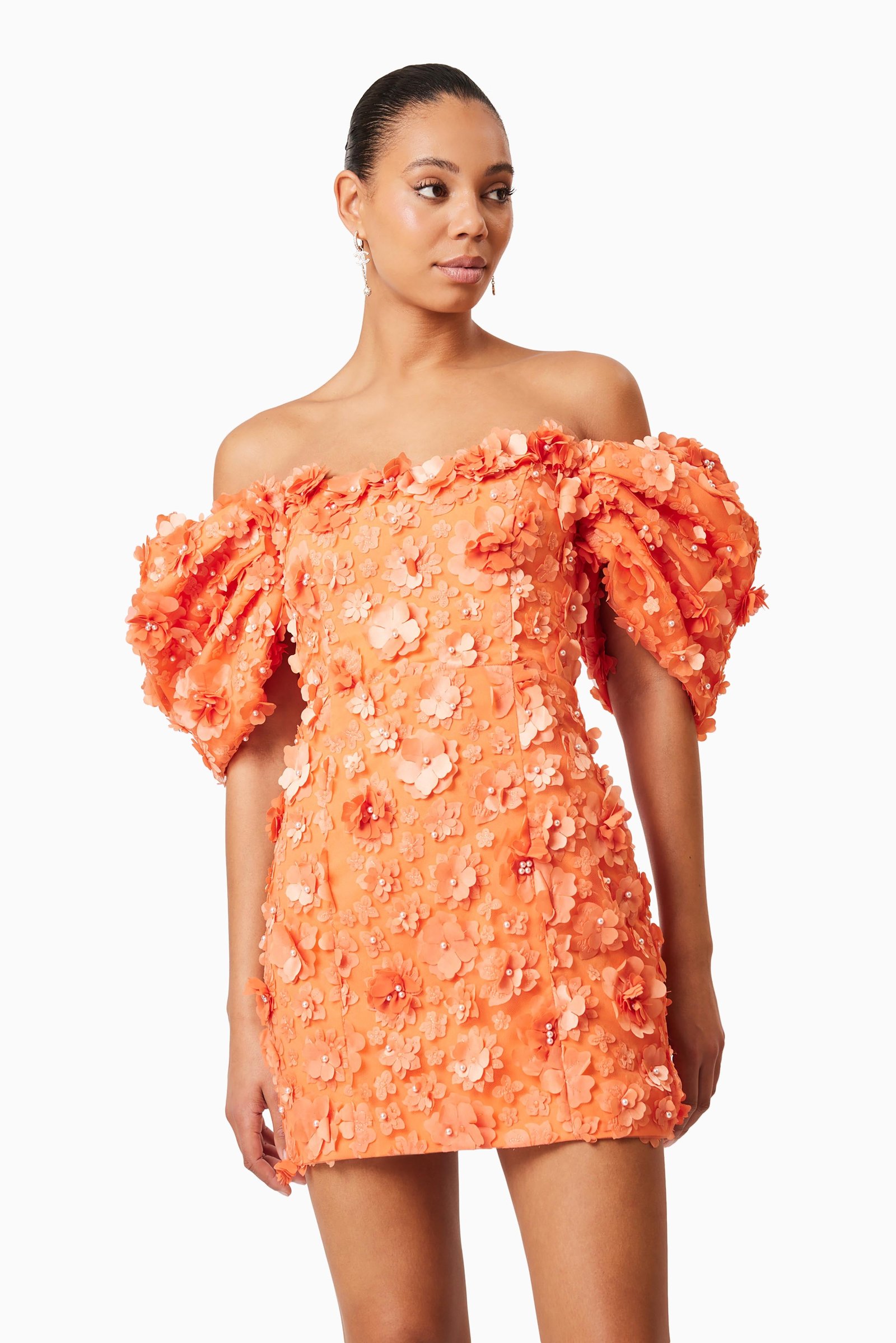 ELLIATT BLUEBELL MINI DRESS - ORANGE photo 2