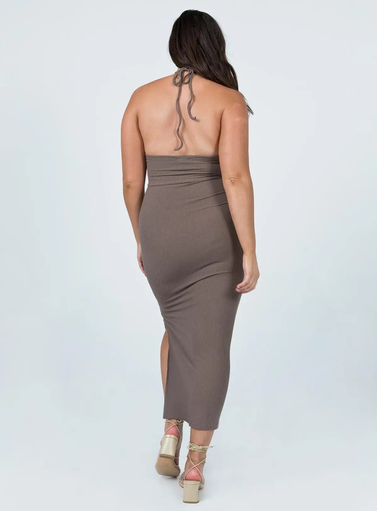 ASHER MAXI DRESS BROWN photo 2