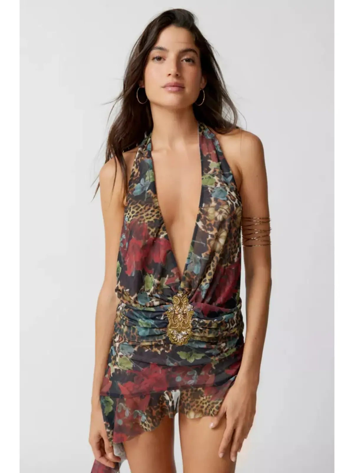 Jaded London Cindy Plunge Mini Dress Size AU 8 photo 2