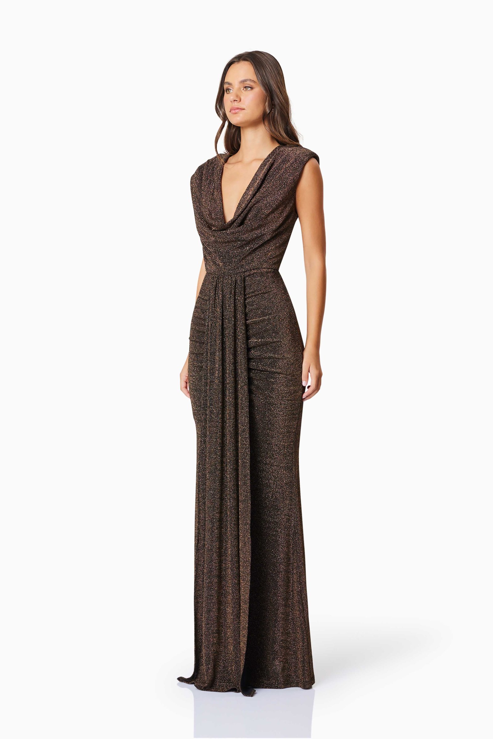 ELLIATT NALANI MAXI DRESS - BLACK/GOLD photo 6