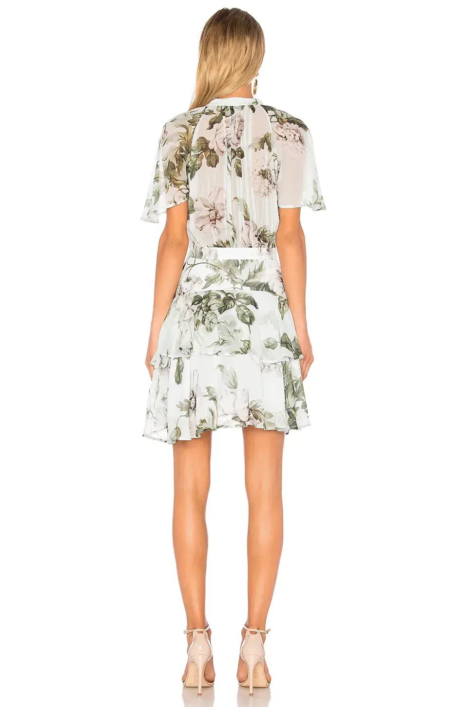 Lover Water Colour Flutter Mini Dress Print Size 8 photo 3
