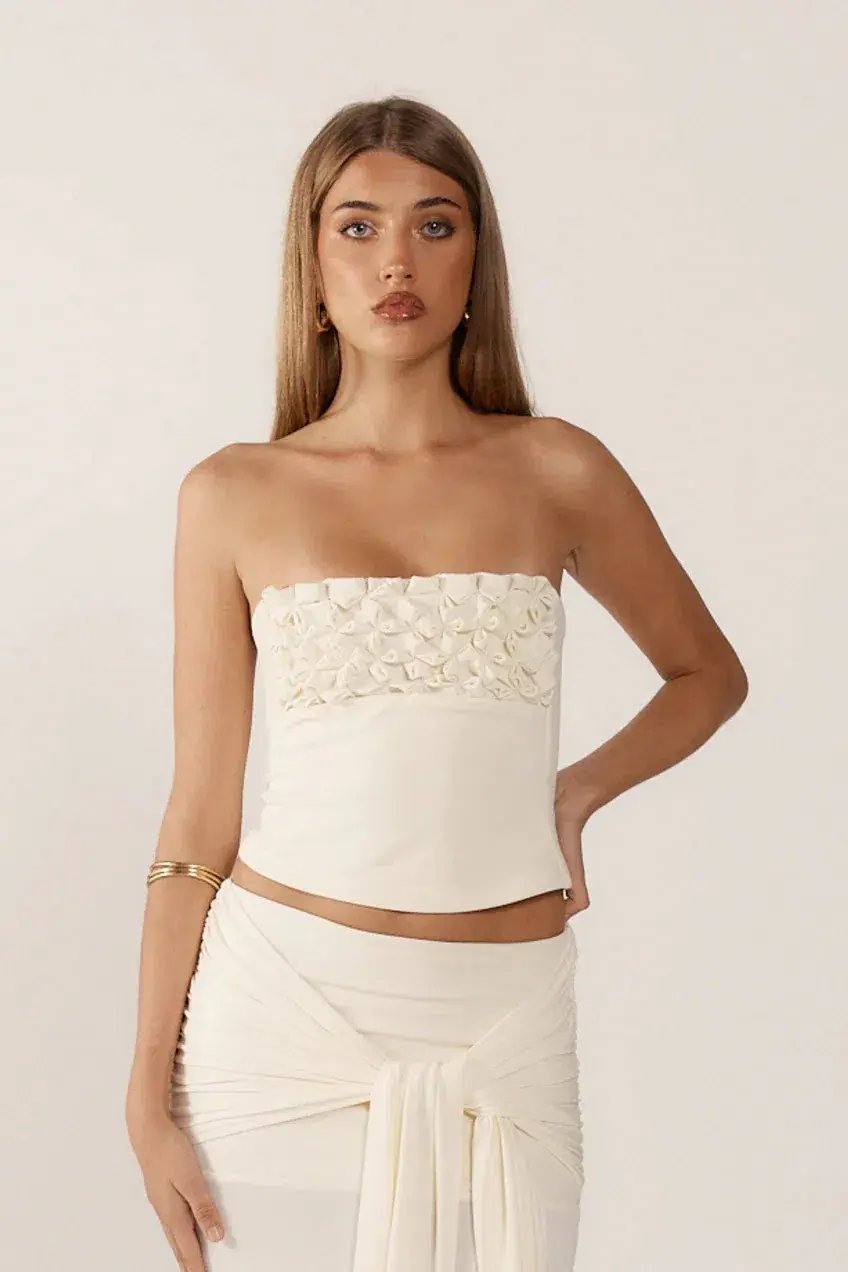 Ance Gria Jude Set Top and Skirt in Ivory Size S / AU 8 photo 3