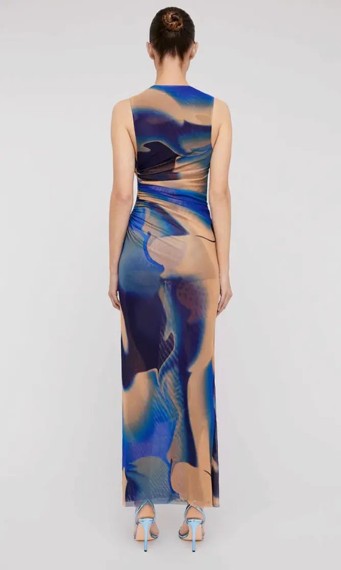 Scanlan Theodore Italian Watercolour Print Dress Blue Size 12 / L photo 3