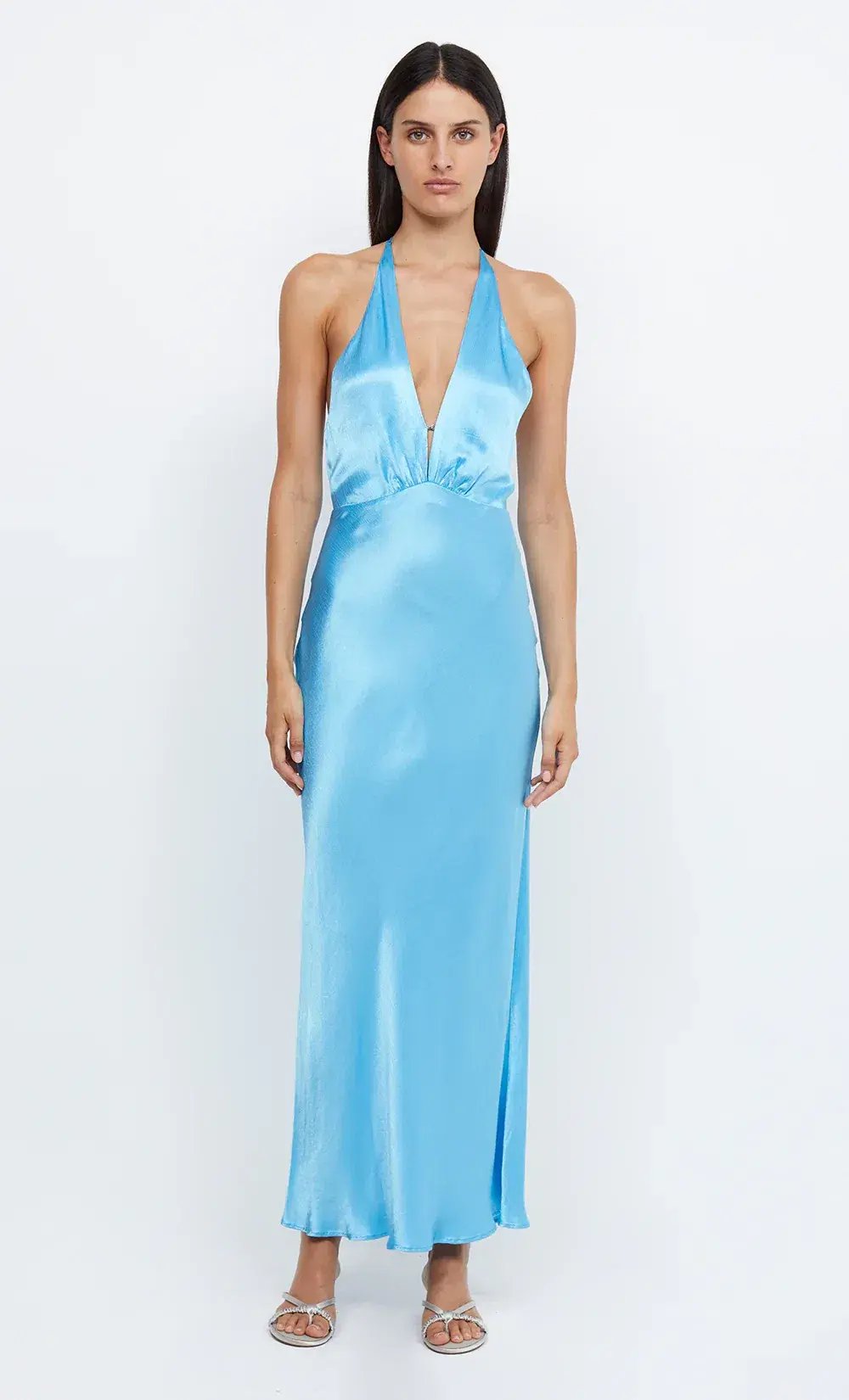 Bec & Bridge Indi Halter Maxi Dress Topaz Blue Size 10 photo 4