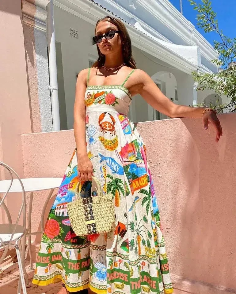 Alemais Paradiso Midi Sundress Multi Size AU 12 photo 2