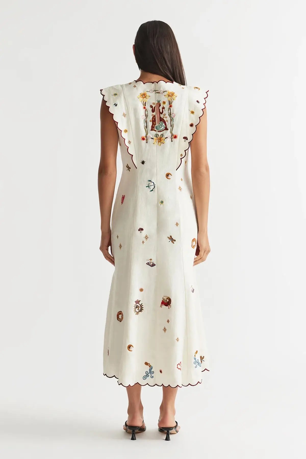 Antipodean Queen of Hearts Panelled Midi Dress Multi Size 10 photo 2