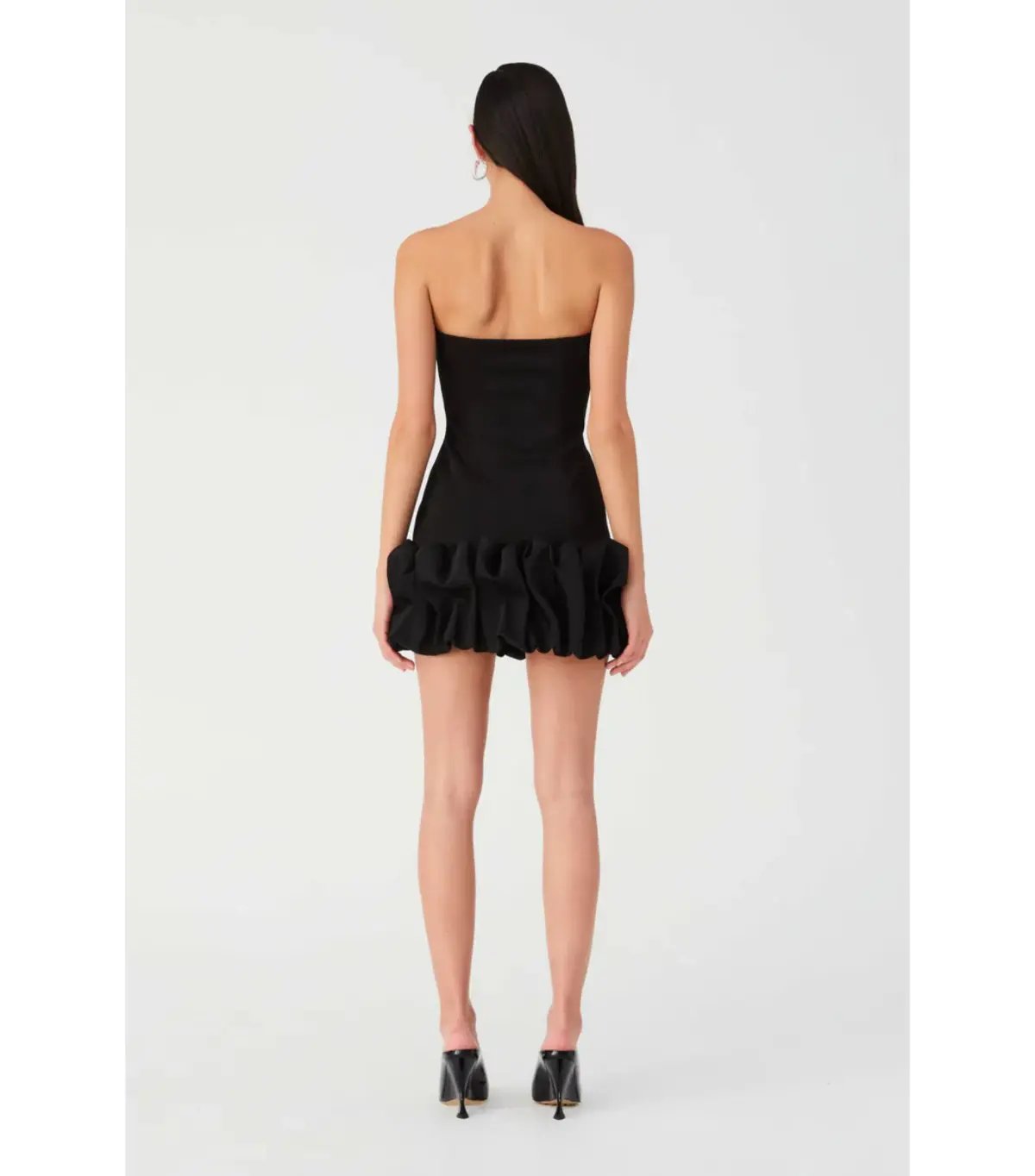 MISHA Saphira Crepe Mini Dress Black Size 4/XXS photo 3