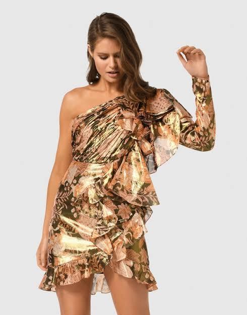 Thurley Chateau midnight sky dress black floral size 8 photo 3