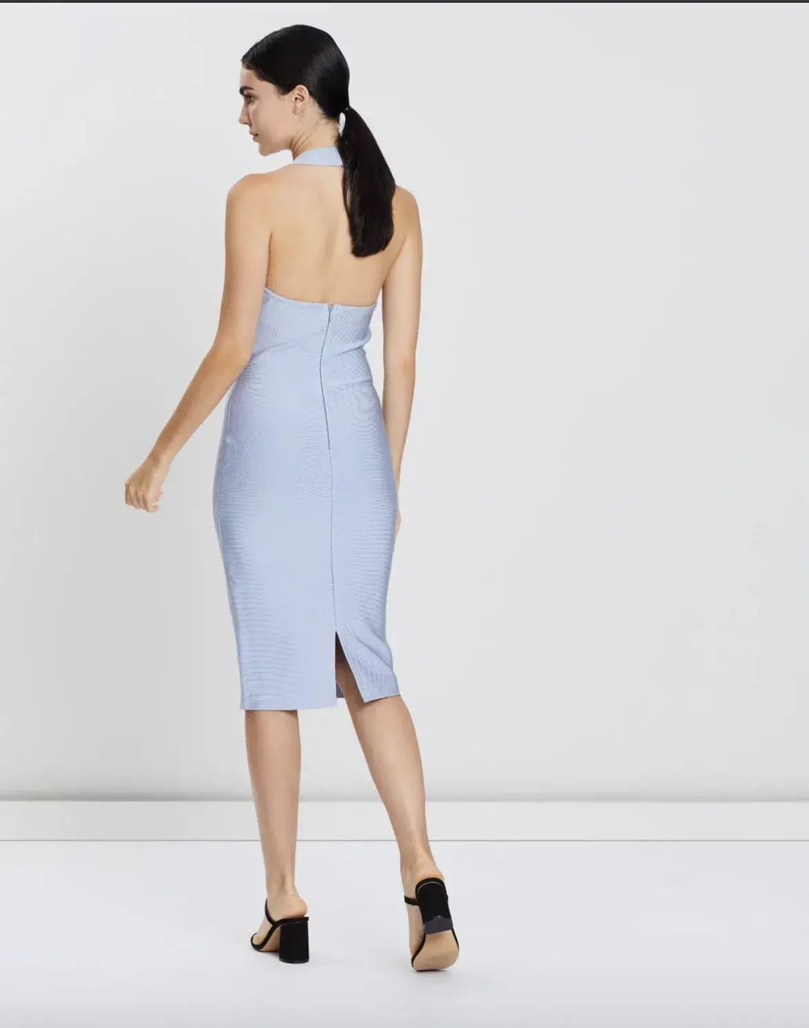 Misha Julia Midi Dress Sky Blue Size 4 photo 4