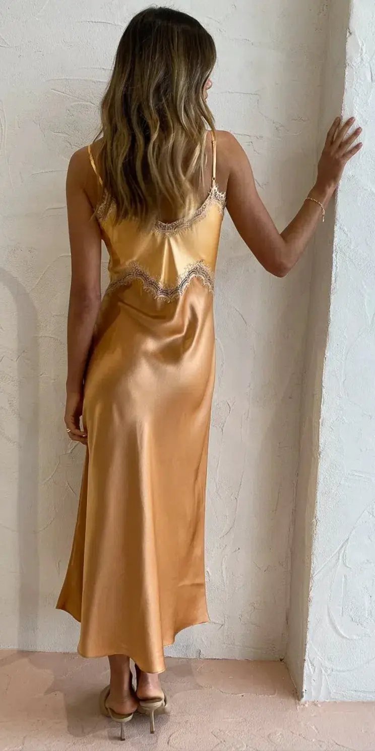 Ginia Hope MIdi Dress Nectarine/Sandstone Size 8 / XS photo 6