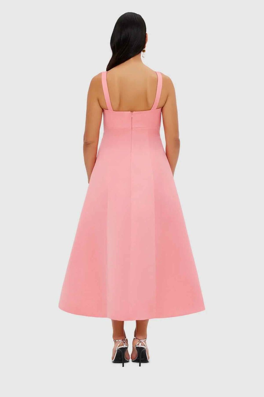 Leo Lin Odette Midi Dress - Strawberry Pink photo 2