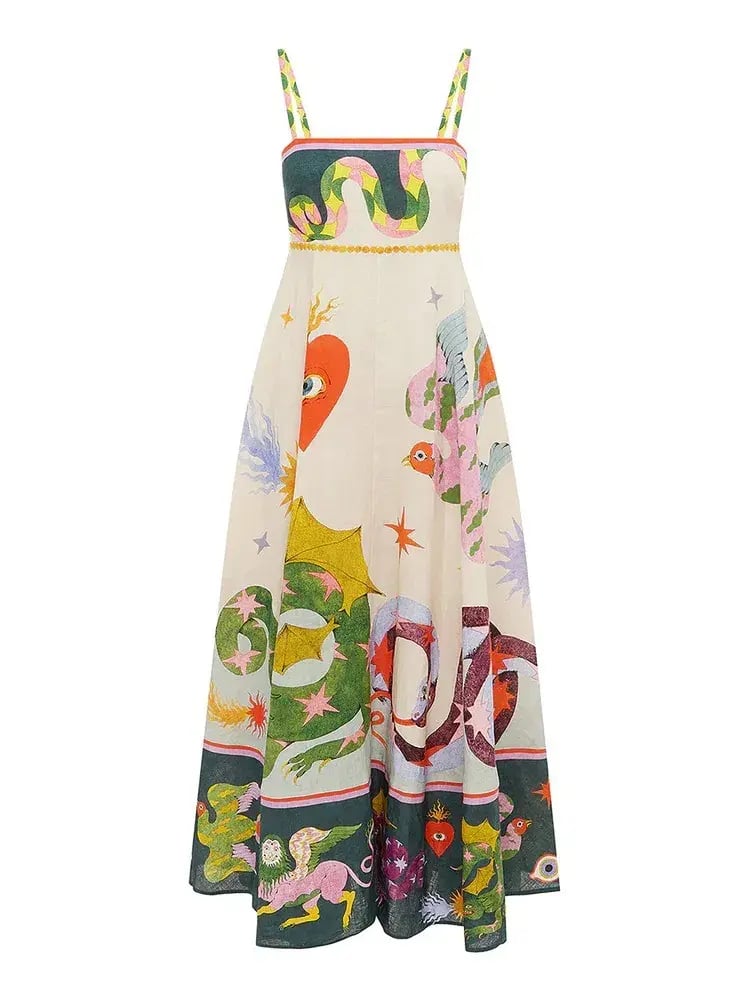 Alemais Seeker Midi Sundress Multi Print Size 14 photo 6