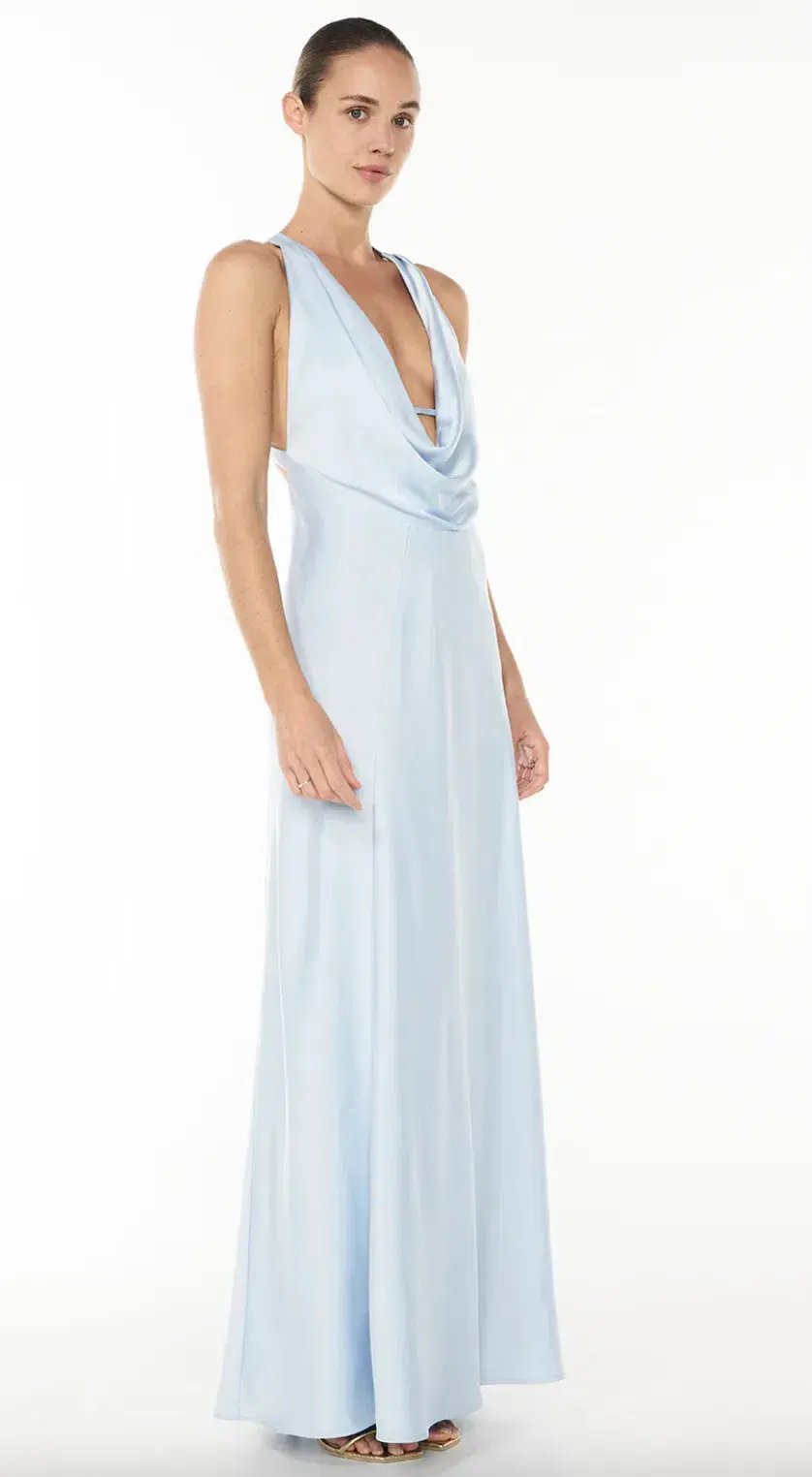 Manning Cartell Charmed Cowl Slip Dress Dove Blue size 10 photo 3