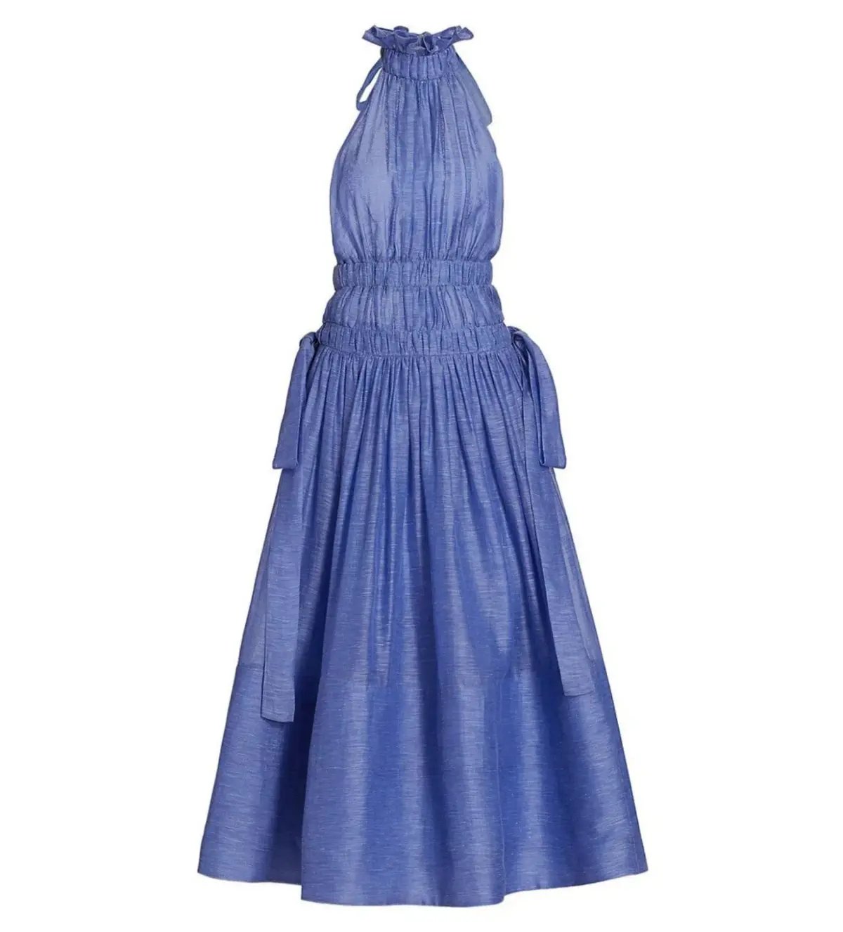 Zimmermann Luminous Halter Gown Cornflower Size 2 AU 12 photo 6