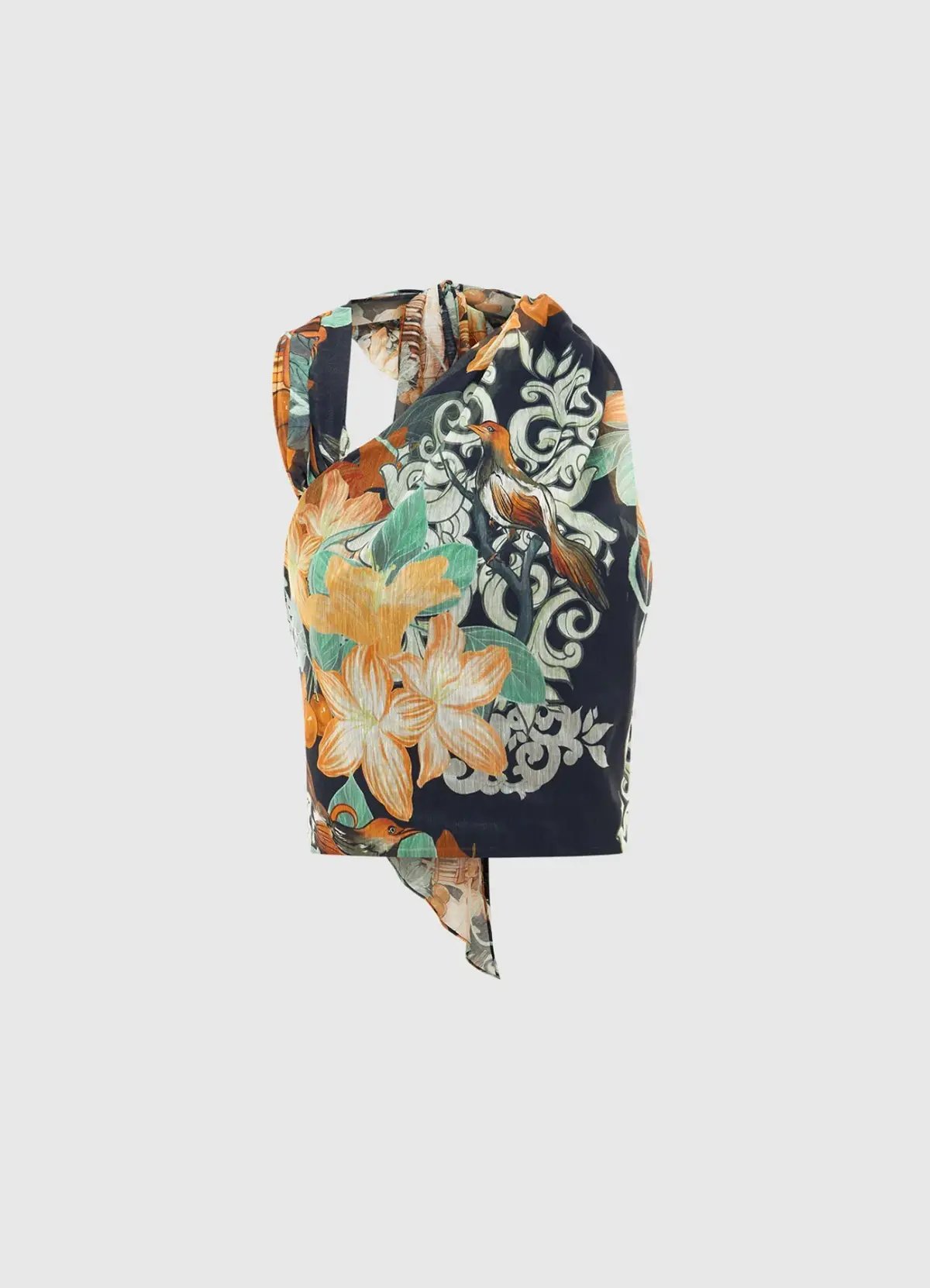Leo Lin Bridget Halterneck Top and Myla Midi Skirt Azalea Print in Twilight Size 8 photo 3