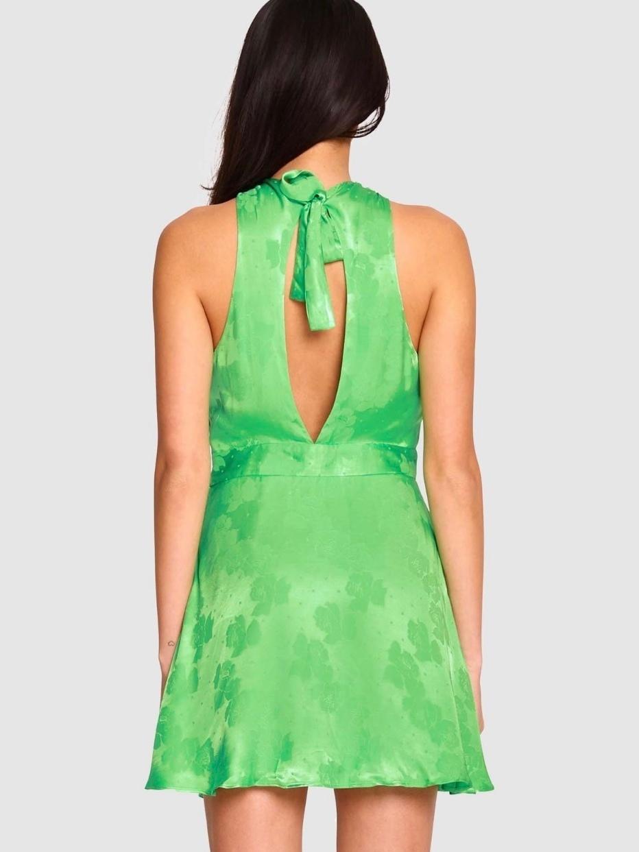 Alice McCall Memory Lane Satin Mini Dress Green Size 12 photo 2