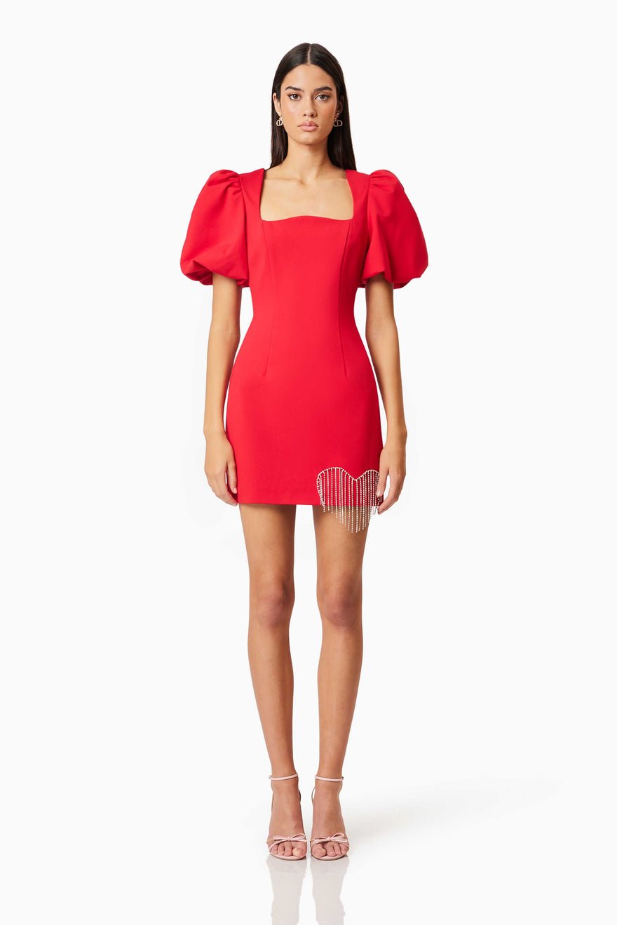 Elliatt Cherie Mini Dress - Red photo 3