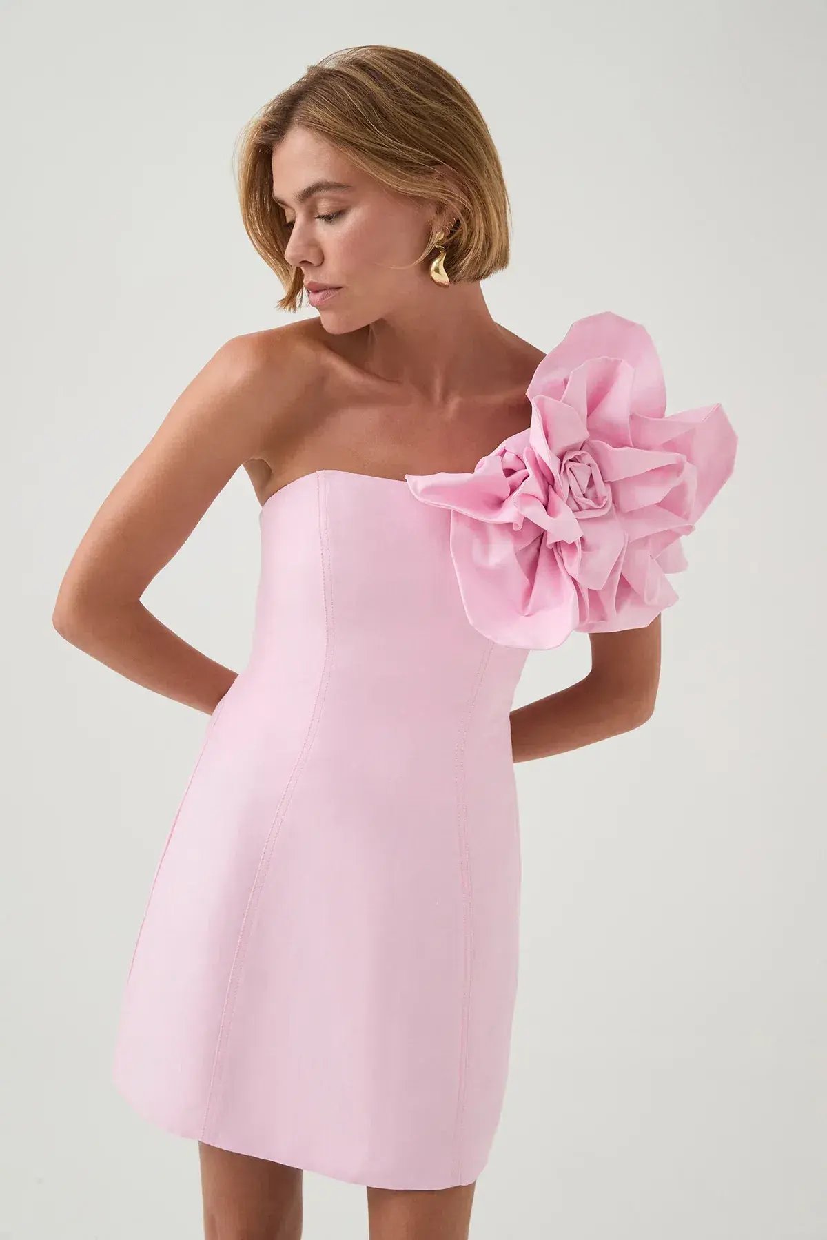 Aje Florence Mini Dress Lilac Blush Size 8 photo 2