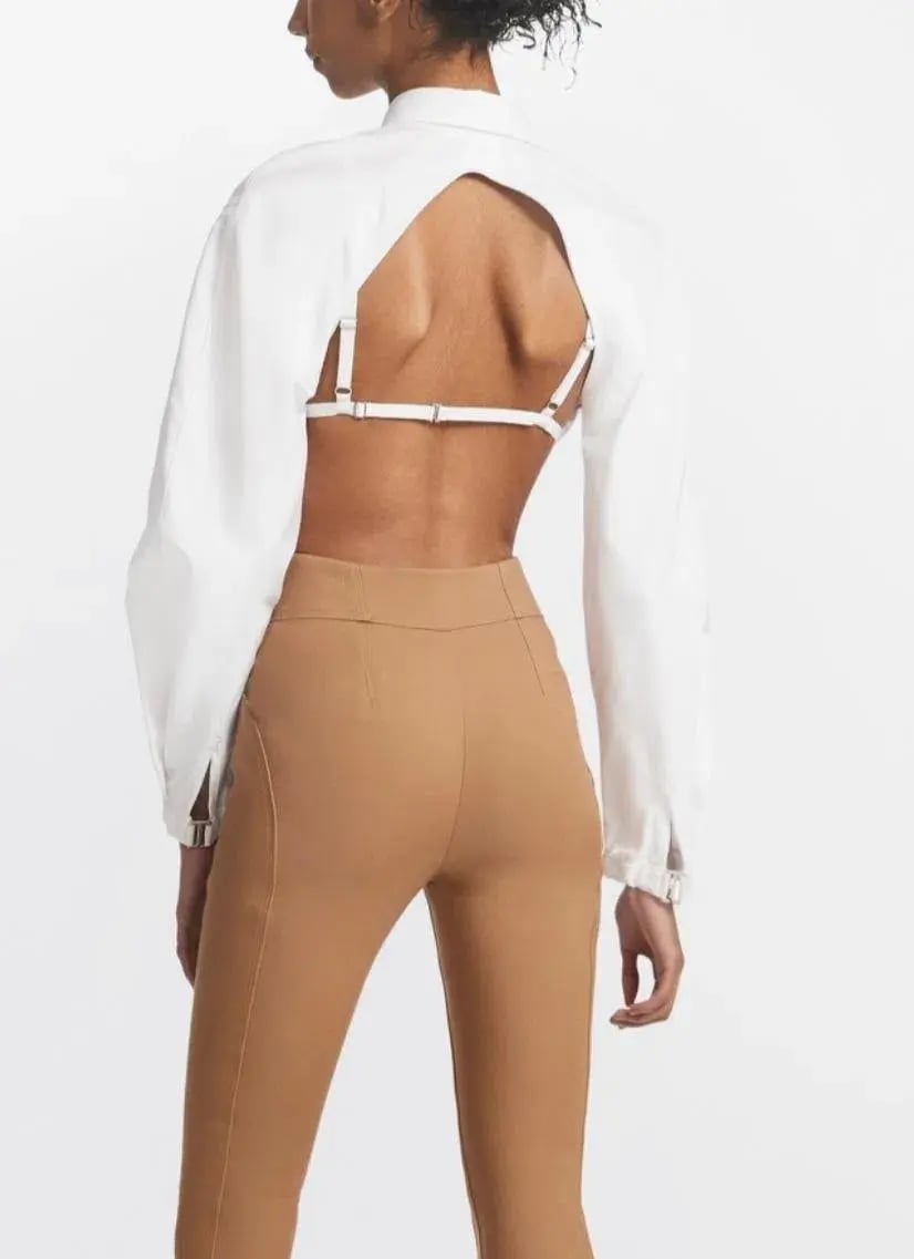 Dion Lee E-Hook Bra Shirt White Size 6 photo 4