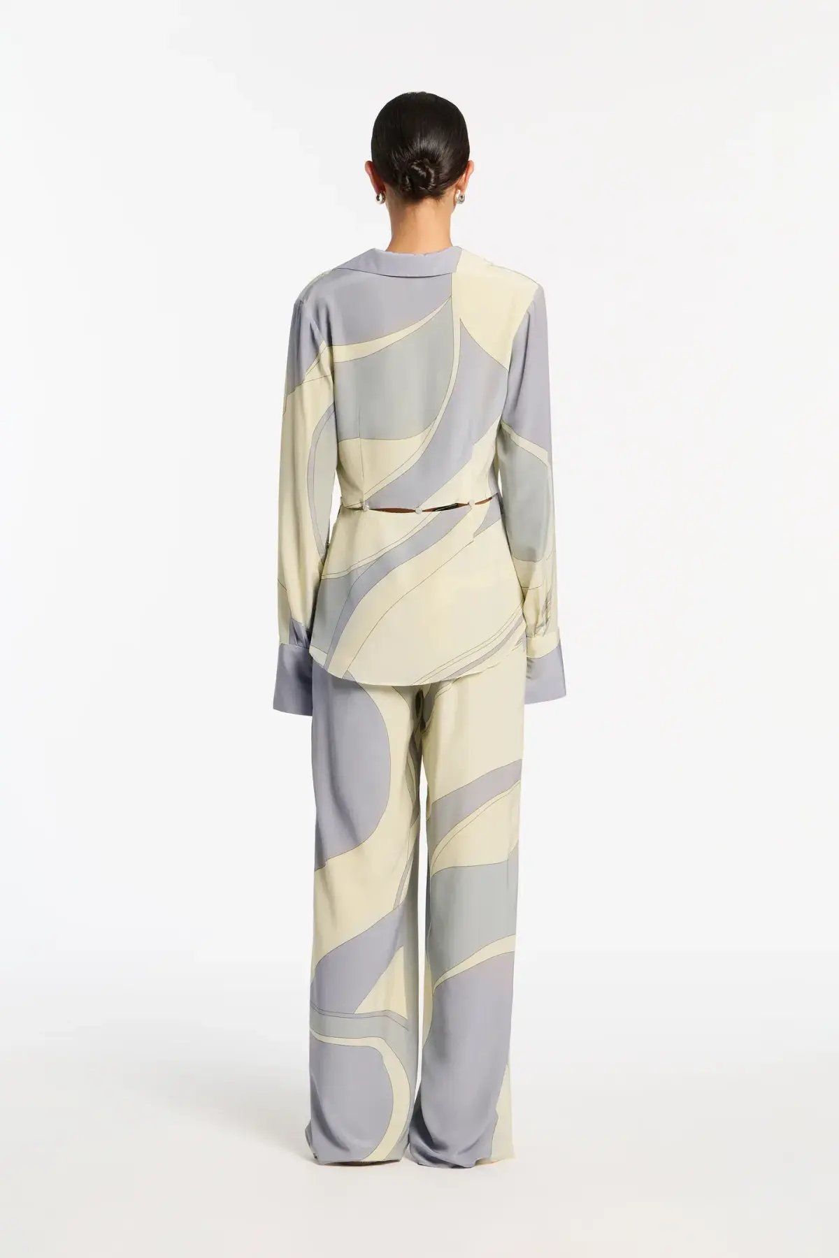 Sir The Label Adrianna Buttoned Shirt and Pant Set Cesco Print Size 2 / 10 AU photo 3