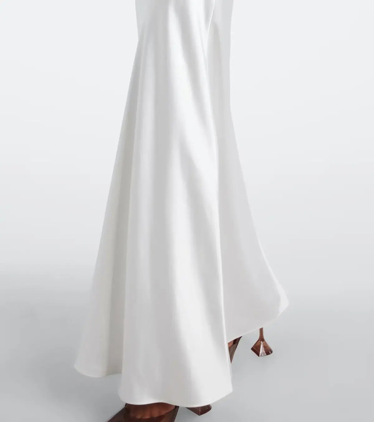 Self-Portrait x Christopher Kane Lace Trimmed Satin Gown White Size 10 photo 5