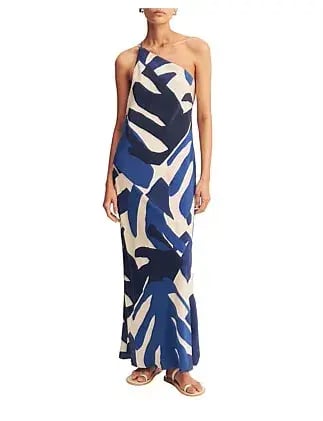 Edward Silk One Shoulder Cowl Maxi Dress Size 6/XS photo 6