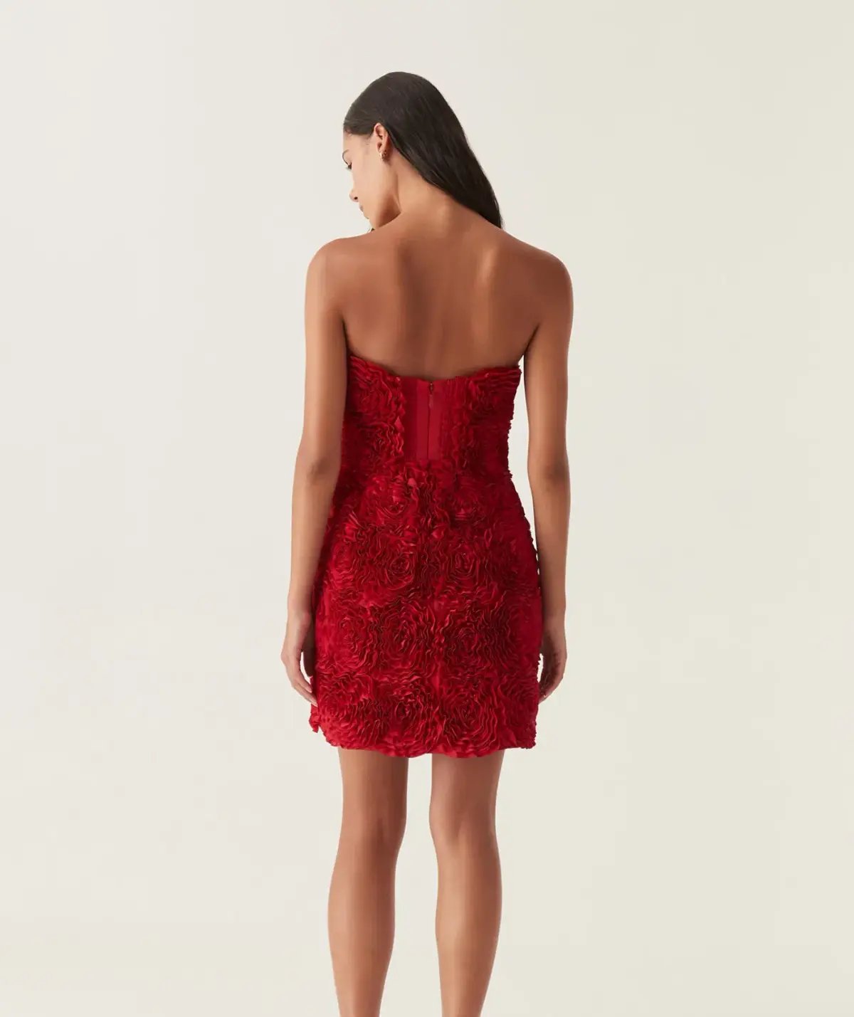 Aje Gazer Rosette Mini Dress Scarlet Red Size 6 photo 2