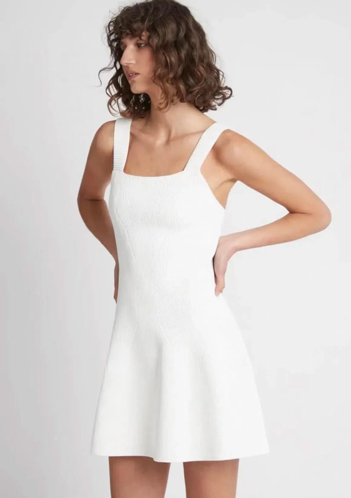 Aje Casa Mini Knit Dress White Size 6 photo 2
