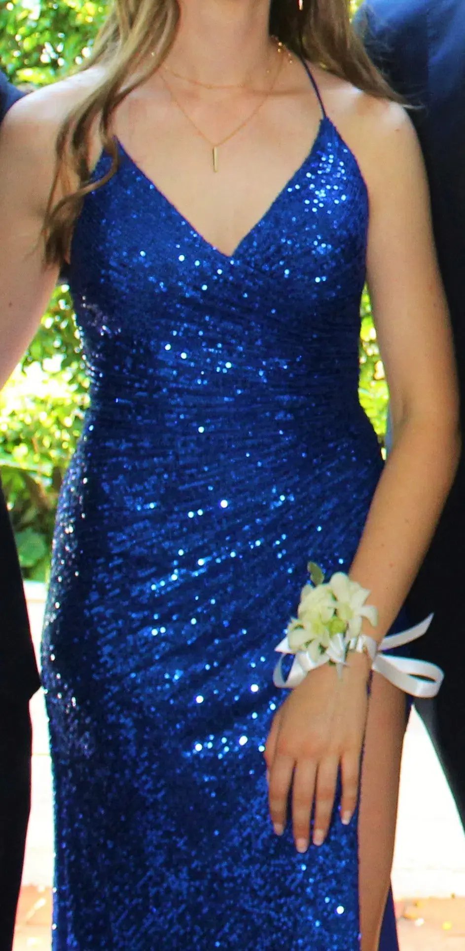 Noire Couture Royal Blue Sequin Gown Size 6 photo 2