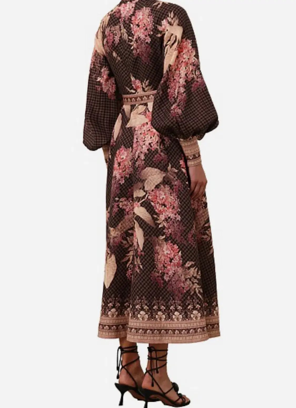 Zimmermann Illuminate Floral Linen Midi Dress Size 1/ Au 10 photo 8