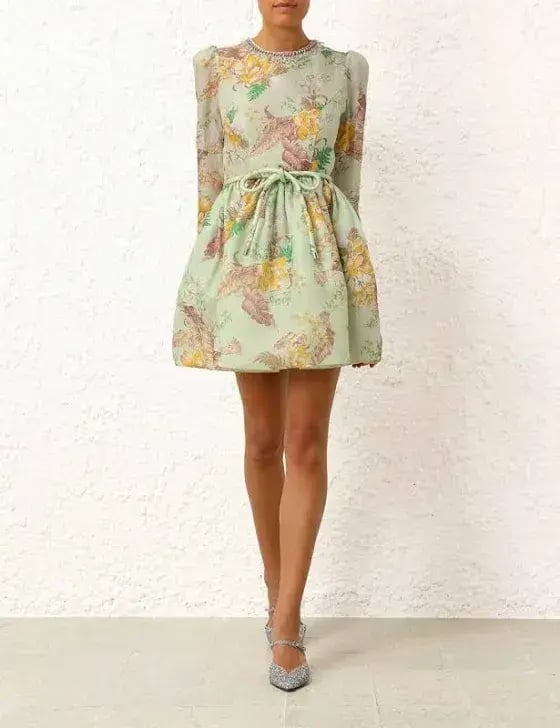 Zimmermann The Matchmaker Tulip Mini Dress in Mint Size 0/AU 8 photo 2