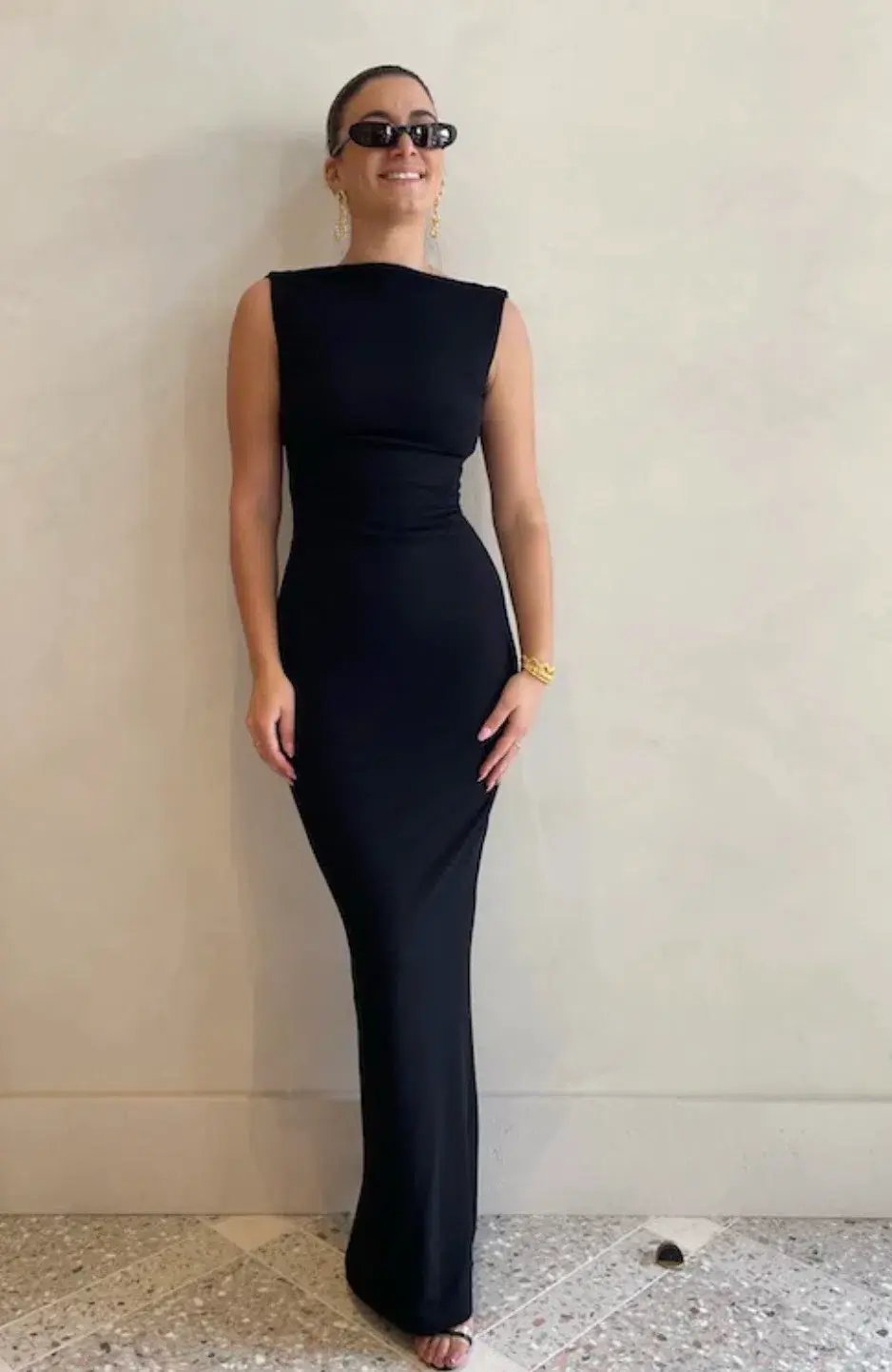 Effie Kats Verona Gown Black Size M / AU 10 photo 4
