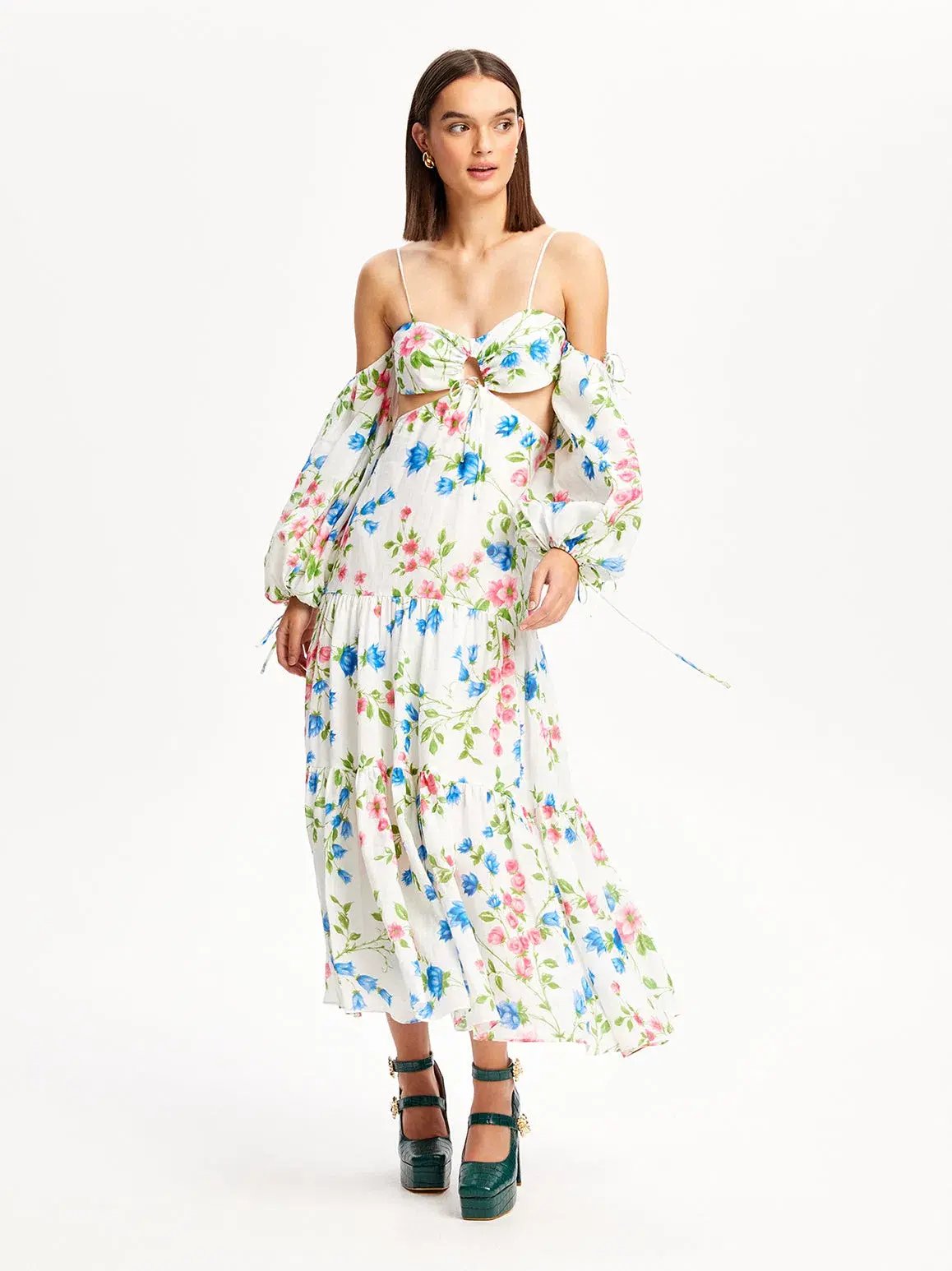 Alice McCall Rolling Meadows Midi Dress Bluebell Print Size 10 photo 2