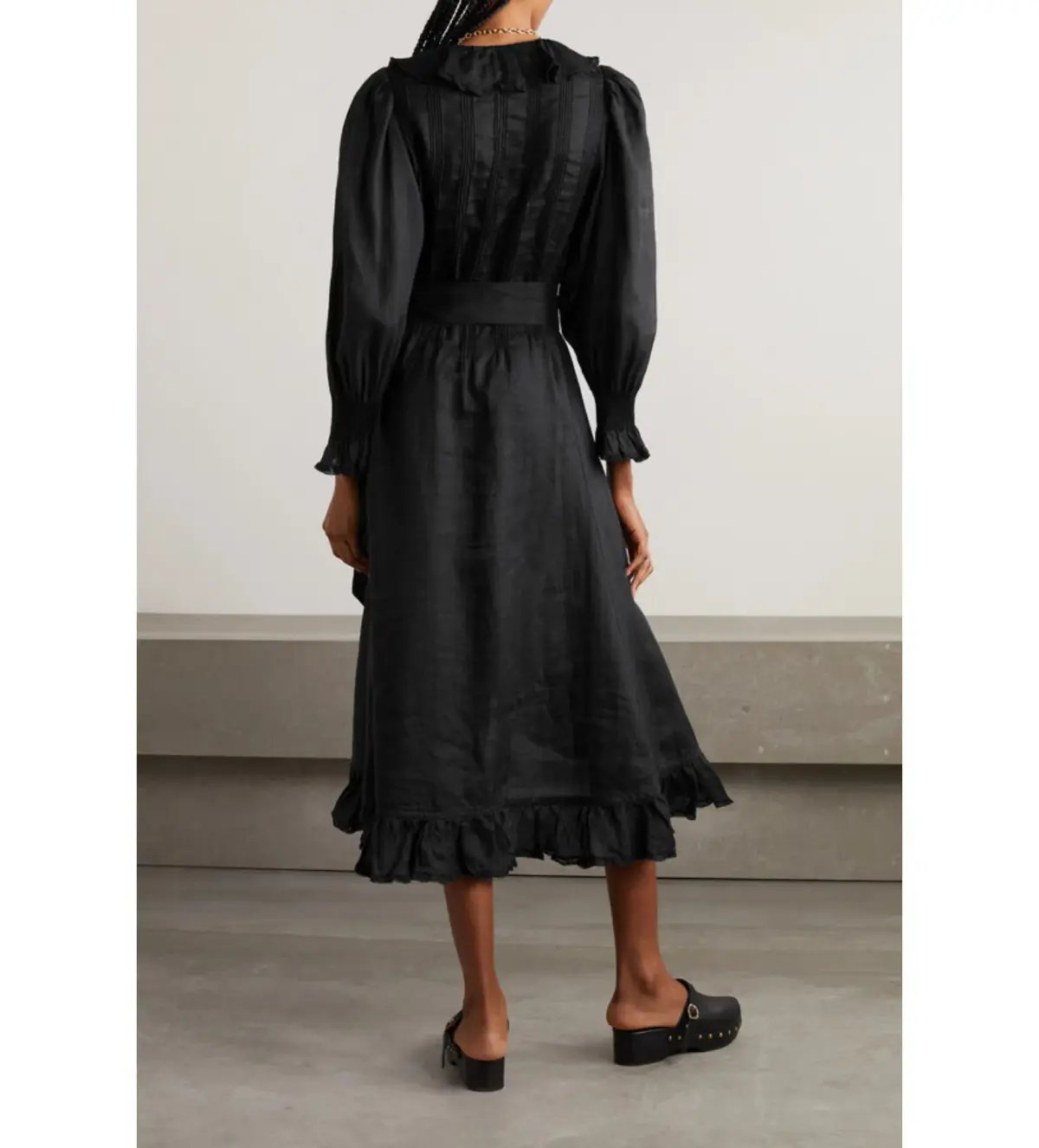 Doen Nadia Dress in Black Ramie Size M /Au 10 photo 2