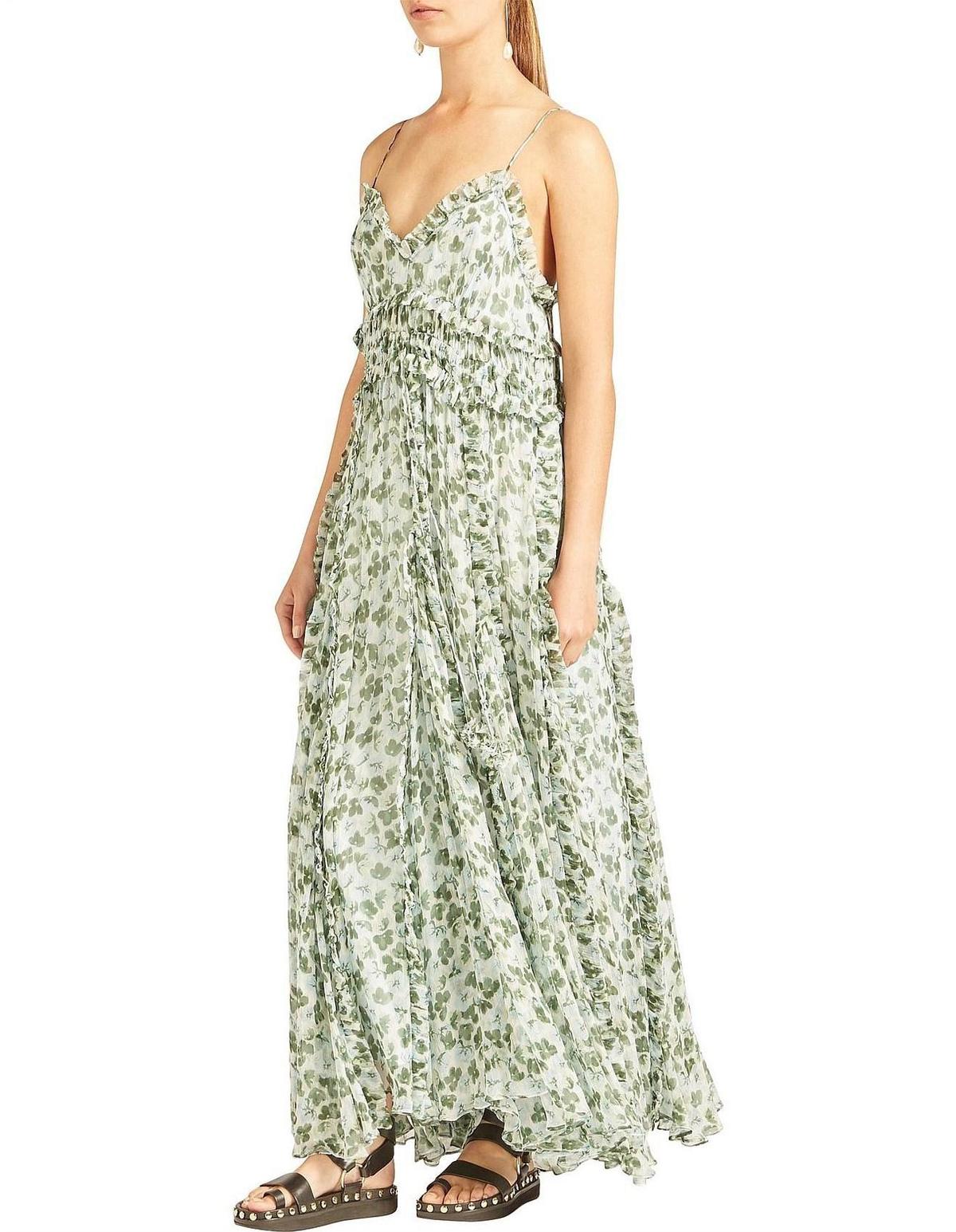 Lee Mathews Nina Silk Crinkle Cami Dress Floral Size 10 photo 6