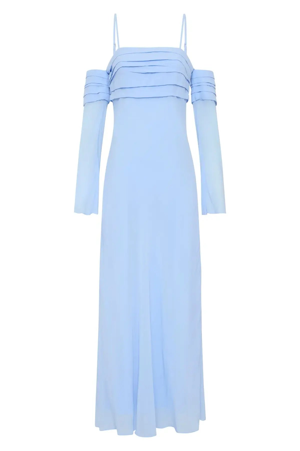 Aje Minette Chiffon Midi Dress in Powder Blue Size AU 4 photo 5