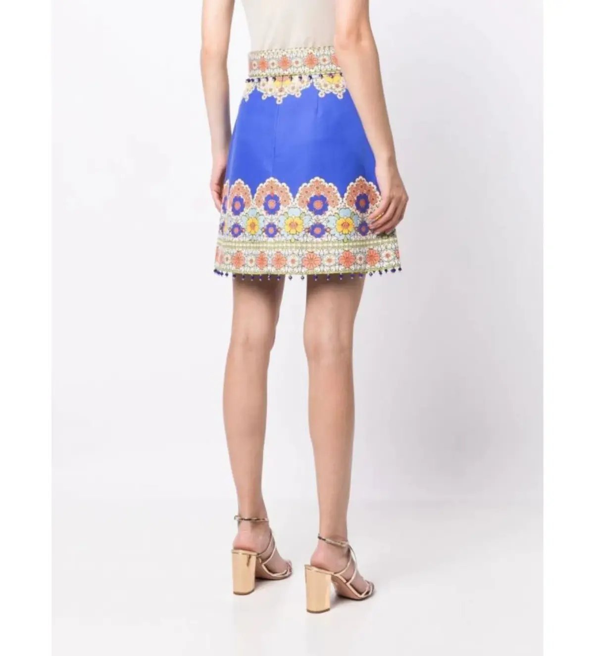 Zimmermann Cosmic Capricorn Mini Skirt in Blue Size 1/ AU 10 photo 3
