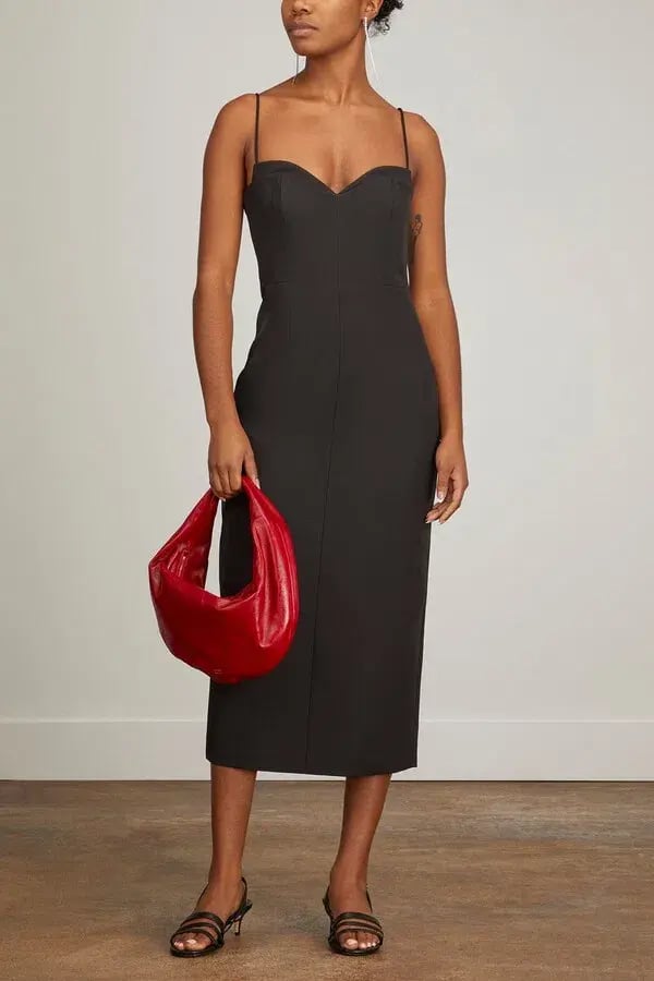 Rachel Gilbert The Bodie Midi Dress Black Size 8 photo 2