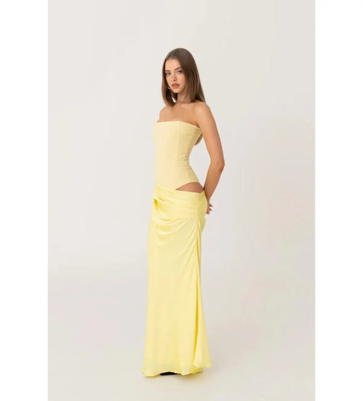 HNTR the label Huxley Gown Lemon Size AU 8 photo 3