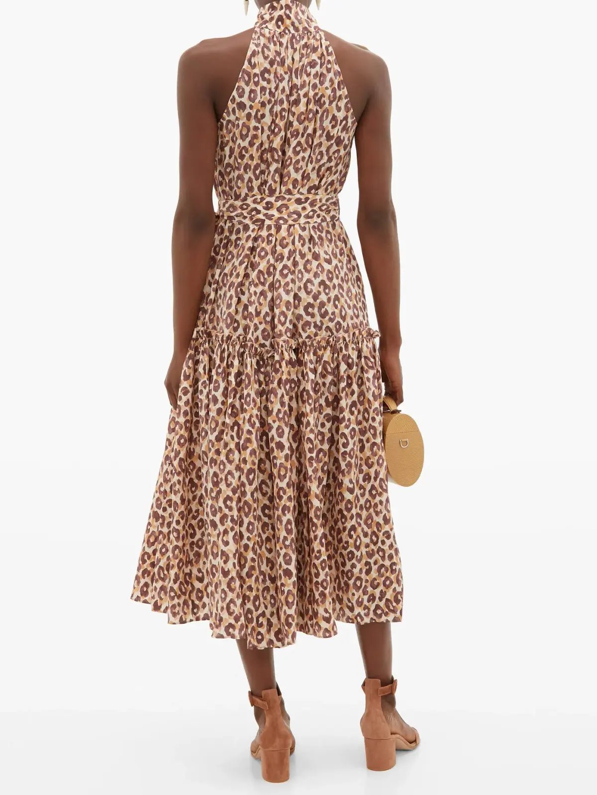 Zimmermann Silk Swing Midi Dress Print Size 12 photo 2