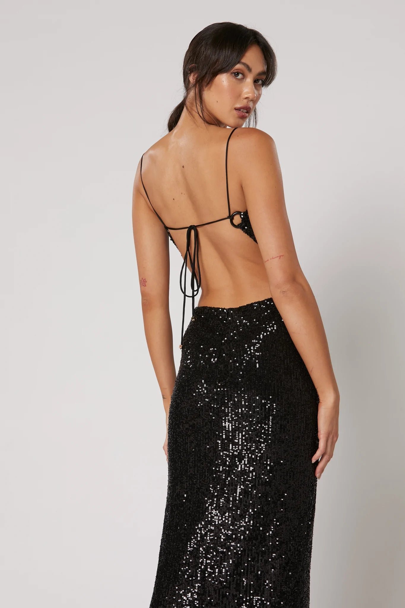 WINONA AMARA MIDI DRESS - BLACK photo 5