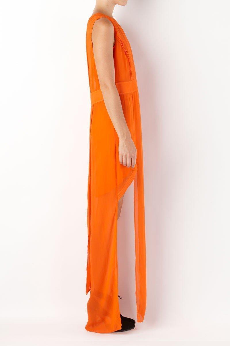 Sass and Bide Sheers Orange Silk Dress Size 10 photo 3