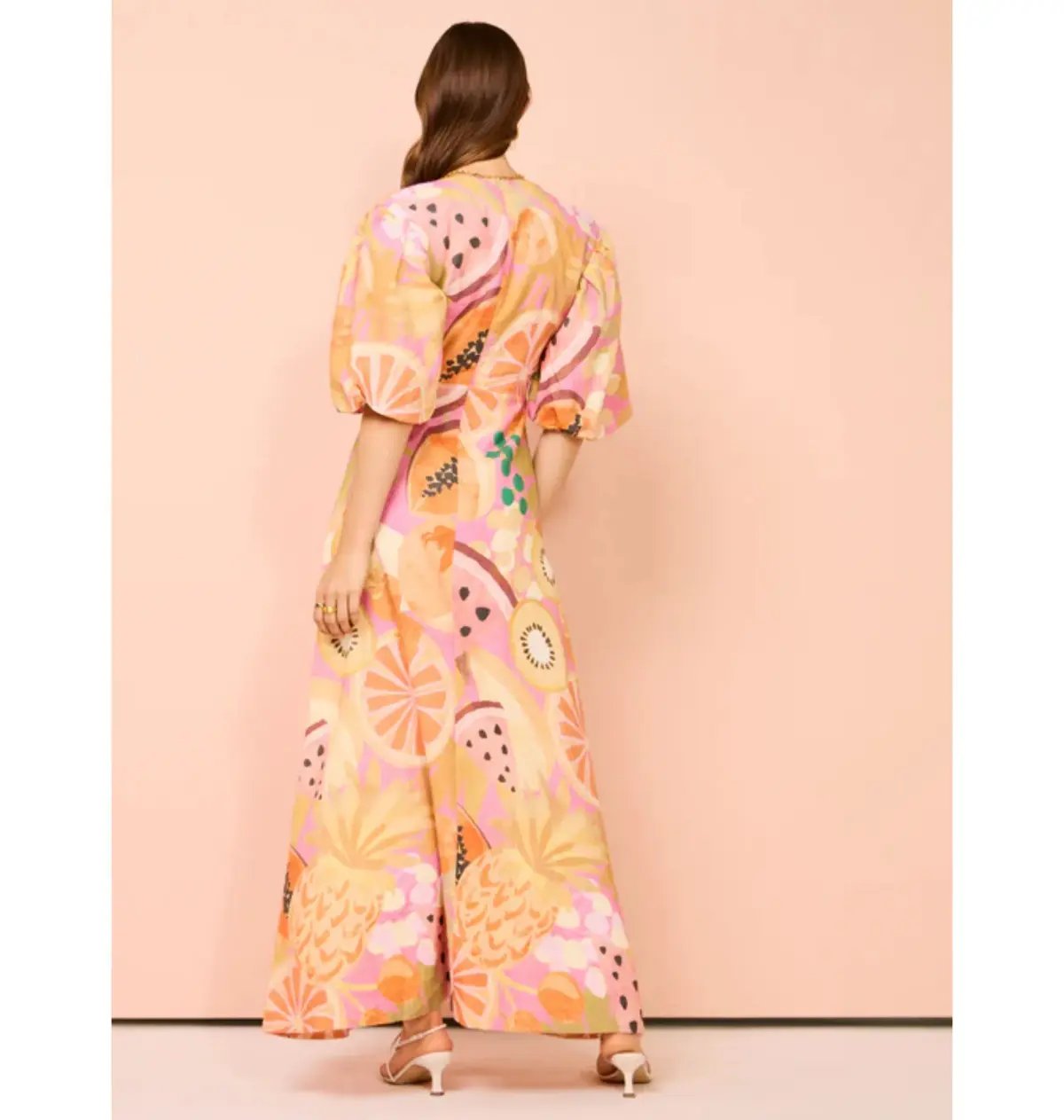 By Nicola Bolero Maxi Gathered Neckline Dress In Fruit Punch Size AU 10 photo 3