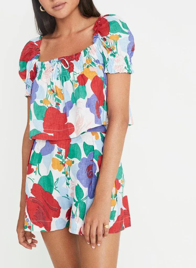 Faithfull the Brand Lilia Top and Ondine Shorts Set Print Size 8 photo 3