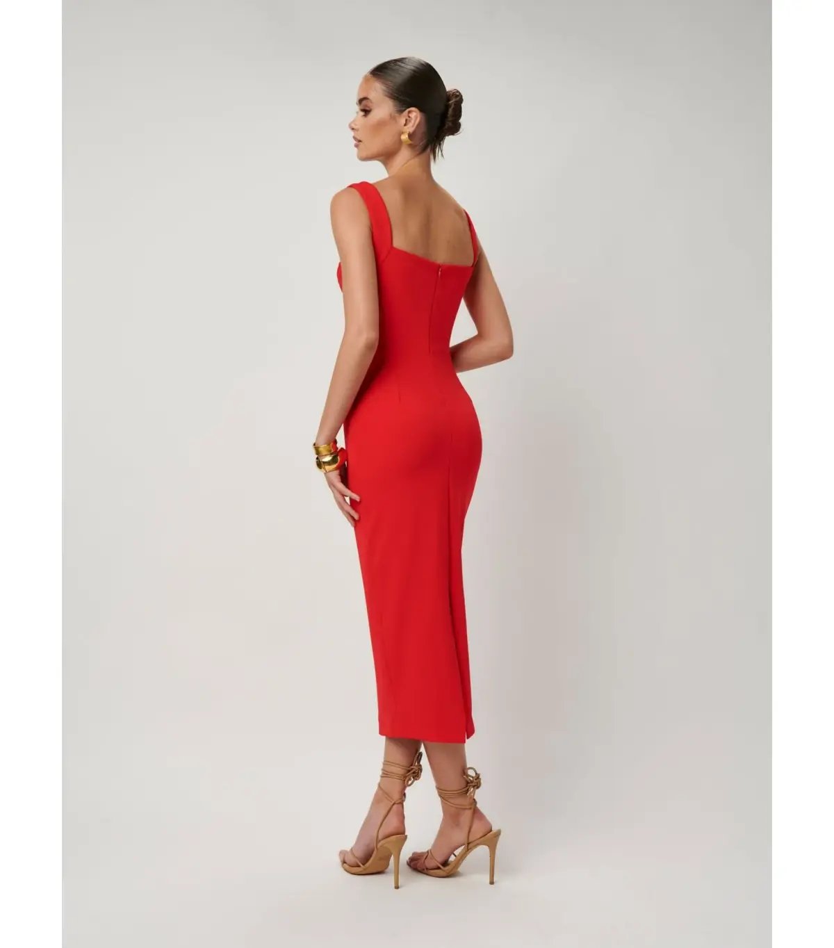 Effie Kats Marbella Dress In Cherry Red Size S / AU 8 photo 3